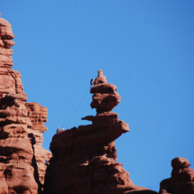Climber on a hoodoo, Fisher Towers, near Moab, UT, 2013 Climber on a hoodoo, Fisher Towers, near Moab, UT, Vince Pitelka, 2013