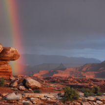 Evening Storm over the Needles Unit, Canyonlands National Park, UT, photographed from the Balancing Rocks campsite, Lockhart Basin Road, 2012 Evening Storm over the Needles Unit, Canyonlands National Park, UT, Vince Pitelka, 2012