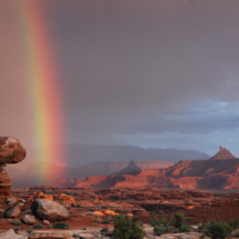 Evening Storm over the Needles Unit, Canyonlands National Park, UT, photographed from the Balancing Rocks campsite, Lockhart Basin Road, 2012 Evening Storm over the Needles Unit, Canyonlands National Park, UT, Vince Pitelka, 2012