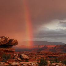 Evening Storm over the Needles Unit, Canyonlands National Park, UT, photographed from the Balancing Rocks campsite, Lockhart Basin Road, 2012 Evening Storm over the Needles Unit, Canyonlands National Park, UT, Vince Pitelka, 2012