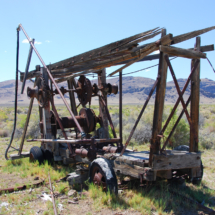 Rube-Goldberg Well-Drilling Rig, Bonham Ranch, Smoke Creek Desert, NV, 2009 Rube-Goldberg Well-Drilling Rig, Bonham Ranch, Smoke Creek Desert, NV, Vince Pitelka, 2009