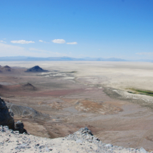 View Looking South from up in the Black Rock Range, the Black Rock left of center, Casey Hot Spring on the right, Black Rock Desert, NV, 2009 View South from high in the Black Rock Range, Black Rock Desert, NV, Vince Pitelka, 2009