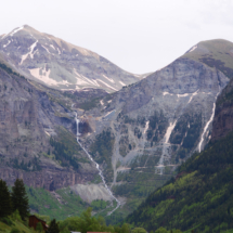 San Miguel River Canyon above Telluride, CO, 2009 - switchbacks lead to Ingram Basin and Jackass Basin San Miguel River Canyon above Telluride, CO, Vince Pitelka, 2009 - switchbacks lead to Ingram Basin and Jackass Basin