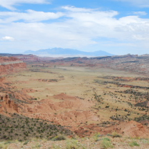 South Desert, Henry Mountains in the distance, Capital Reef National Park, UT, 2013, view from South Desert Ovelook along Hartnet Road. South Desert and the Henry Mountains, Capital Reef National Park, UT, Vince Pitelka, 2013