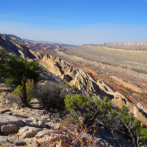 View of Waterpocket Fold, Strike Valley, Oyster Sheel Reef, and Tarantula Mesa, looking north from Strike Overlook, Capitol Reef National Park, UT, 2018 Waterpocket Fold and Strike Valley, looking north from Strike Overlook, Capitol Reef National Park, UT, Vince PItelka, 2018