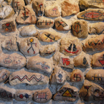 Petroglyphs, alegedly painted by Ravenwing, Sioux princess. World's Wonder View Tower, Genoa, CO Pictographs Painted by Sioux Princess Ravenwing, Worlds Wonderview Tower, Genoa, CO, Vince Pitelka