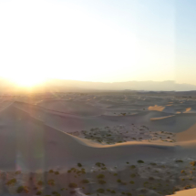 Panorama, Sunrise Over the Funeral Mountains from Mesquite Sand Dunes, Death Valley National Park, CA, 2016 Panorama, Sunrise Over the Funeral Mountains from Mesquite Sand Dunes, Death Valley National Park, CA, Vince Pitelka, 2016