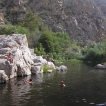 Swimming Hole in the Creek, Deep Creek Hot Springs, along the Pacific Crest Trail in the San Bernardino Mountains, CA, 2003 Swimming Hole in the Creek, Deep Creek Hot Springs, San Bernardino Mountains, CA, Vince Pitelka, 2003