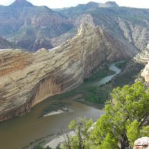 Steamboat Rock and the Confluence of the Green and Yampa Rivers, view from Jenny Lind Rock, Echo Park, Dinosaur National Monument, UT, 2008 Steamboat Rock and Confluence of Green and Yampa Rivers, view from Jenny Lind Rock, Echo Park, Dinosaur National Monument, UT, Vince Pitelka, 2008