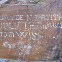 1852 Inscription by George N. Japuith, Emigrant on the Applegate Trail, High Rock Canyon, NV, 2016 1852 Inscription by George N. Japuith, Emigrant on the Applegate Trail, High Rock Canyon, NV, Vince Pitelka, 2016
