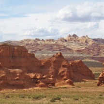 Goblin hoodoo formations west of Big Wildhorse Mesa, San Rafael Reef in the distance, San Rafael Swell, UT, 2015 Goblin Hoodoo F, Wildhorse Wash, San Rafael Swell, UT, Vince Pitelka, 2015