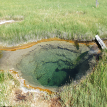Borax Lake Hot Springs, Alvord Desert, OR, 2015, scalding water, no soaking opportunities. Borax Lake Hot Springs, Alvord Desert, OR, Vince Pitelka, 2015, scalding water, no soaking opportunities.