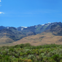 The Crest of Steens Mountain, from the base of the eastern flank in the Alvord Desert, southeastern Oregon, 2014 Steens Mountain, from the Alvord Desert, southeastern Oregon, Vince Pitelka, 2014