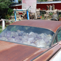 Why not fill an old car with antique bottles? World's Wonder View Tower, Genoa, Colorado Fill and Old Car with Antique Bottles, Worlds Wonderview Tower, Genoa, CO, Vince Pitelka