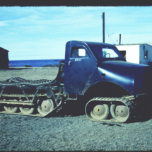 52, August 6 - Barrow - Barex Tracked Vehicle, NARL, Point Barrow, AK, 1952, photo by Frank Pitelka