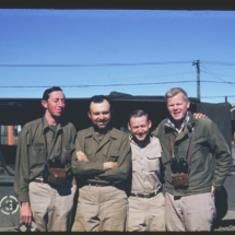 52 - Barrow, group photo, June 26 Frank Pitelka (second from left) and Colleagues, NARL, Point Barrow, AK, 1952