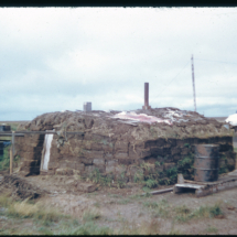 55 - Alaska - Sod hut, Meade River Coal Mine Sod Hut at Meade River Coal Mine, North Slope, Alaska, 195, photo by Frank Pitelka