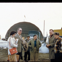 55 - Alaska, arrival-2 Arrival at Point Barrow, AK, 1955, Frank Pitelka Second from Right