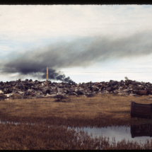 70, Barrow - double pollution Double Pollution - Refuse Dump with Burning Trash, NARL, Point Barrow, AK, photo by Frank Pitelka